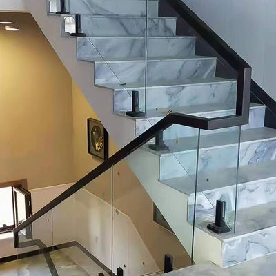 Modern Design Style Glass Railing for Indoor Safety in Apartment Stairs Handrail