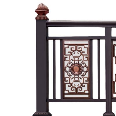 Wood Top Handrail Post Mounted Stainless Steel Glass Railing For Stairs in Apartment