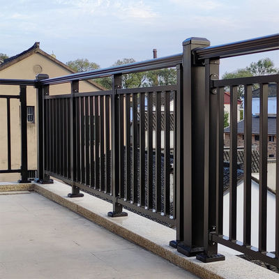 Wood Top Handrail Post Mounted Stainless Steel Glass Railing For Stairs in Apartment