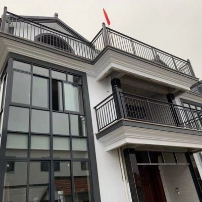Metal Indoor Balustrade Wrought Iron Handrail Stair Railing Modern Apartment Design