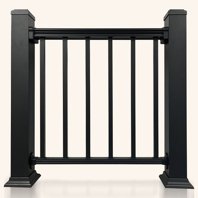 Wall Mounted Wooden Stair Railing for Modern Design Steel Balcony and Aluminium Railing