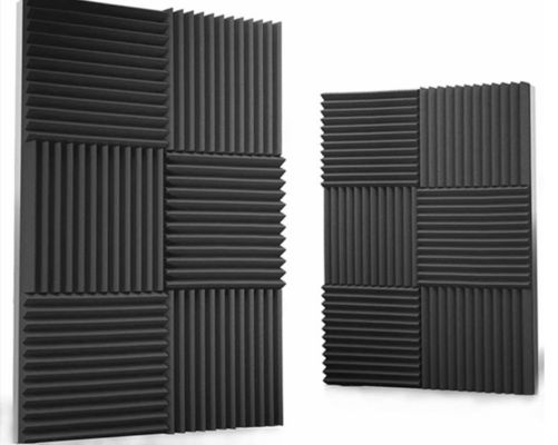 White and Black Soundproof Polyester Fiber Acoustic Panel for Office Sound Absorption