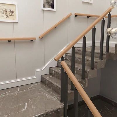 Simple Design Iron Stairs Railing Models for Wall Mounting in Apartments