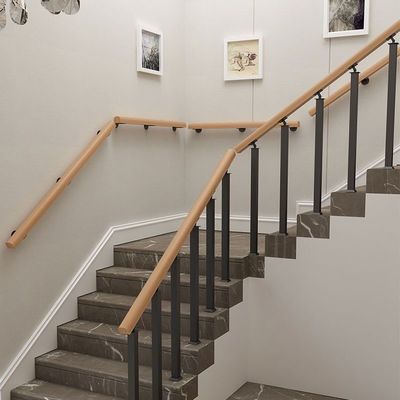 Simple Design Iron Stairs Railing Models for Wall Mounting in Apartments