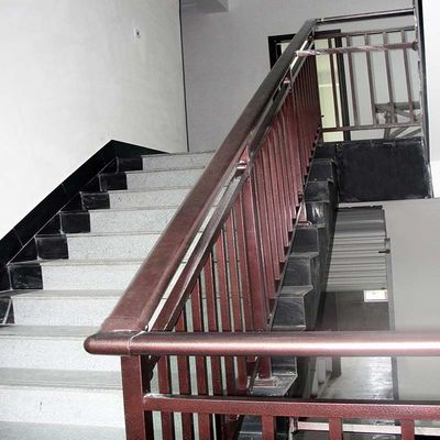 Wall Mounted Glass Stair Handrail with Stainless Steel Pillars and Modern Design Look