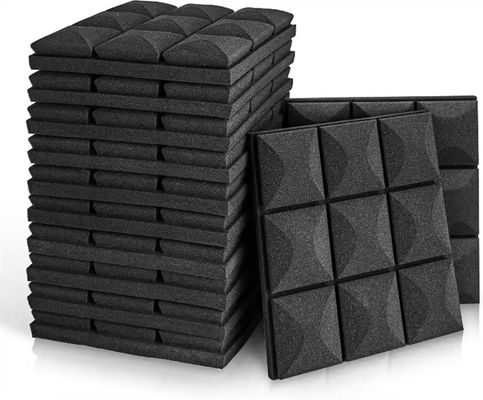 Black Noise Reduction Acoustic Foam Panel for Modern Design Sound Insulation Cotton