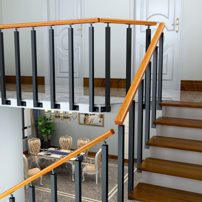 Modern Design Floating Tread Wire Balustrade for Wall Mounted Steel Spine Staircare
