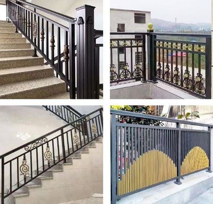 Outdoor Aluminum Balcony Stair Railing for Wall Mounted Installation in Apartments