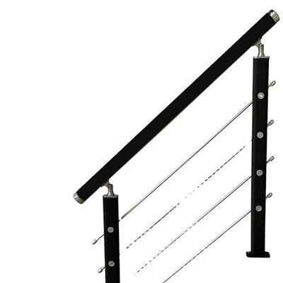 Modern Design Iron Stair Railing for Outdoor Wood Stairs Mounted on Wall Newest Design