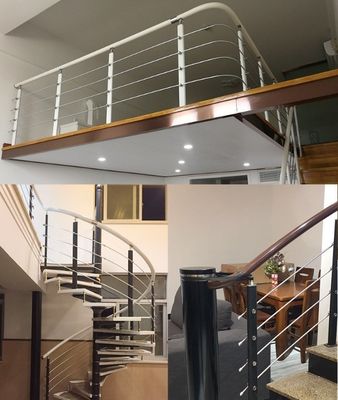 Modern Design Iron Stair Railing for Outdoor Wood Stairs Mounted on Wall Newest Design