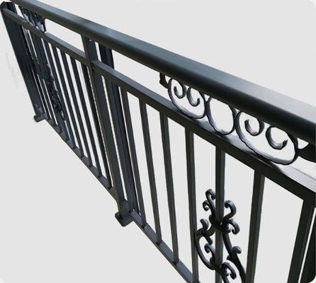 Apartment Interior Wall Mount Wrought Iron Stair Railing for Easy Installation