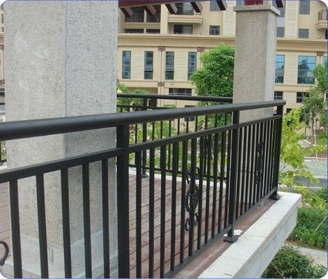 Apartment Interior Wall Mount Wrought Iron Stair Railing for Easy Installation