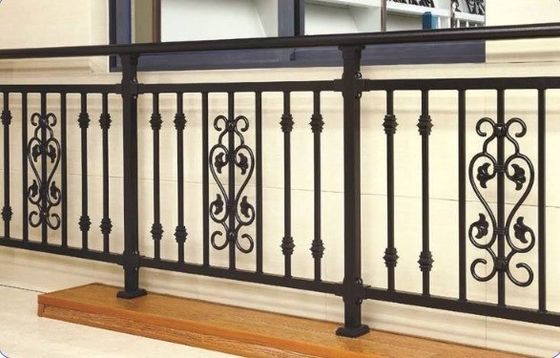 Apartment Interior Wall Mount Wrought Iron Stair Railing for Easy Installation