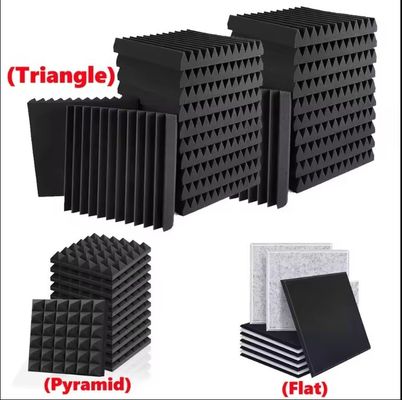 Modern Design High Density Triangular Groove Acoustic Foam Panels for Sound Insulation