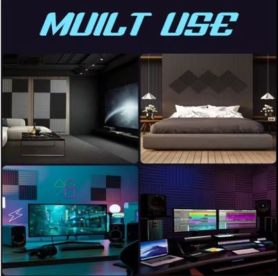 Modern Design High Density Triangular Groove Acoustic Foam Panels for Sound Insulation
