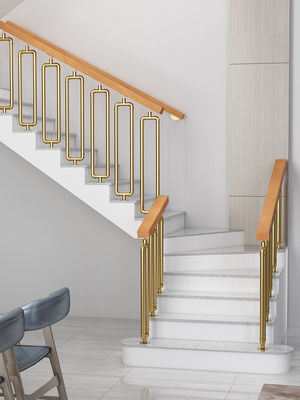 Best Main Wrought Iron Balcony Glass Railing Stair Design for Apartment Wall Mounting