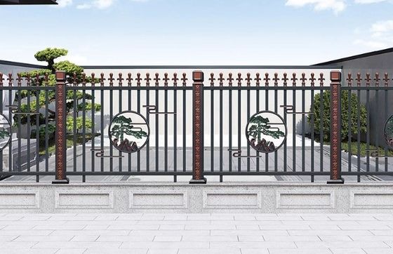Modern Design Metal Indoor Balustrade Wrought Iron Handrail Stair Railing for Apartment