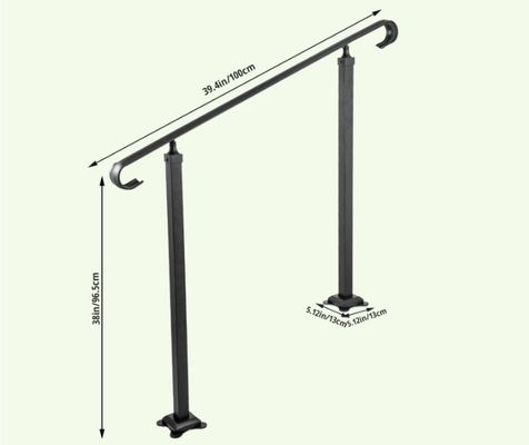 Iron Fence Wrought Iron Stair Railing for Villa and House Superior Craftsmanship