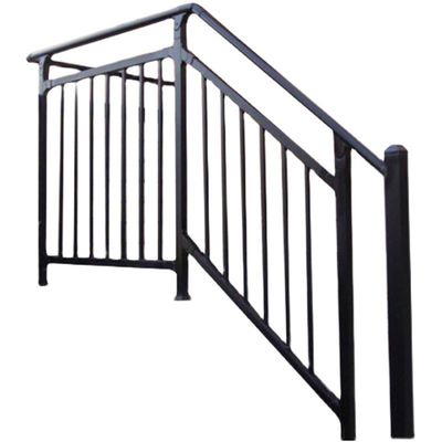 Modern Design Apartment Balcony Stainless Steel 304 316 Black Glass Stair Railing
