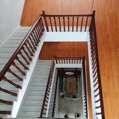 Modern Office Building Decorative Wood Stair Railing with Baluster and Spindles