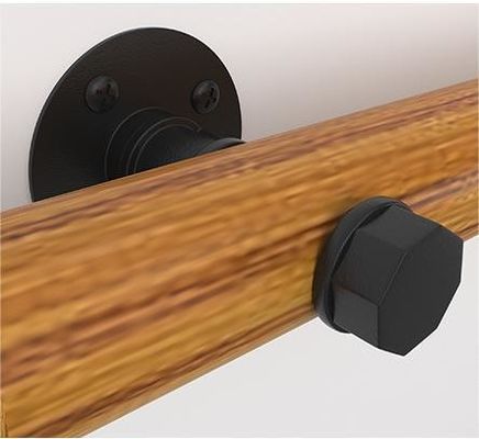 Modern Design Against The Wall Indoor Loft Elderly Railings Wooden Stairs Handrails