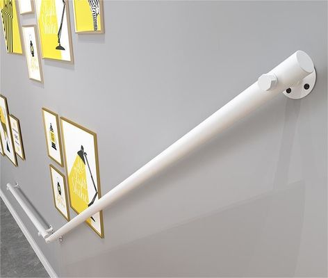Modern Design Against The Wall Indoor Loft Elderly Railings Wooden Stairs Handrails
