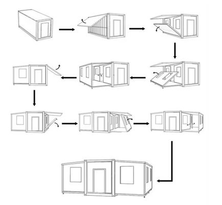 Custom 20ft 40ft Expandable Foldable Container House Steel Cotainer House for Suppliers