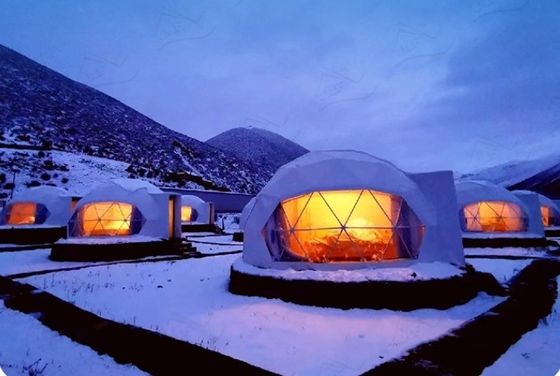 Farmhouse Outdoor Round Glamping Dome Tent with Customized Color Luxury House Bathroom