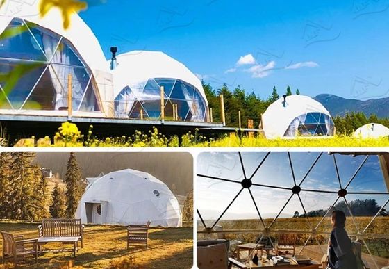 Farmhouse Outdoor Round Glamping Dome Tent with Customized Color Luxury House Bathroom
