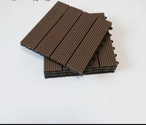 Terrace Wood Plastic Composite Coffee WPC 300*300mm Floor Tile for Smooth Outdoor Garden