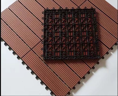 Terrace Wood Plastic Composite Coffee WPC 300*300mm Floor Tile for Smooth Outdoor Garden