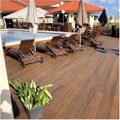 Outdoor Smooth Wood Plastic Terrace Flooring for Different Size Swimming Pool Decking