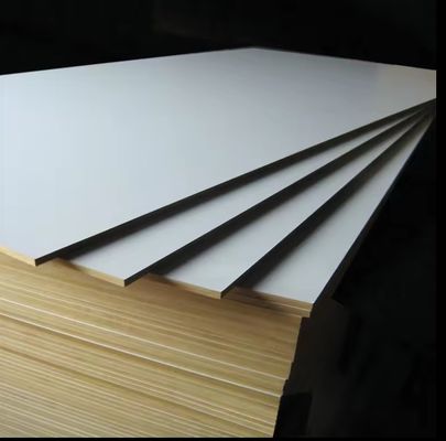1220x2440mm White Laminated Nonmetal Melamine MDF Plywood Board for Apartment Furniture