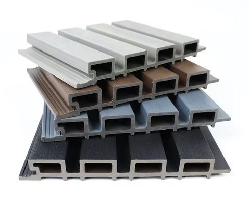 Plastic Wood Composite Facade Panels Custom Length 159mm x 23mm x Customizable Length